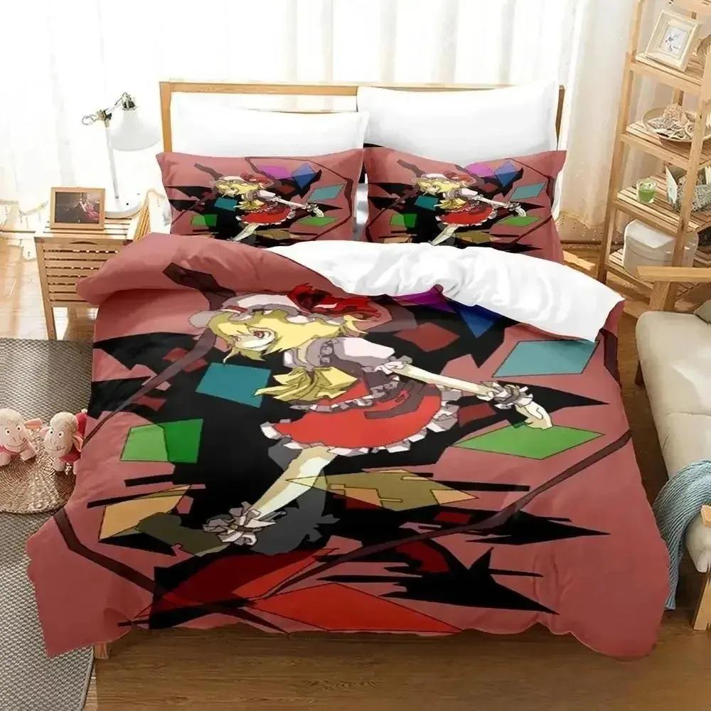 3D Print Anime Touhou Project Bedding Collection Duvet Cover Bed Collection Quilt Cover Pillowcase Comforter King Queen Size Boys Adult A