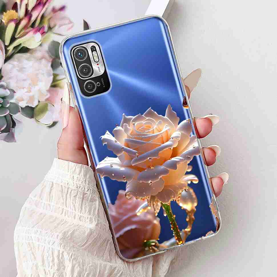 Чехол для Redmi Note 10 5G Модный Розовый Бант Мягкий Силикон ТПУ Задняя Крышка Для Xiaomi POCO M3 Pro 5G 6.5" Ударопрочные Чехлы для Телефона