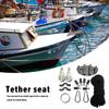 Kayak Canoe  Trolley set Eyes Wellnuts Screws Kayak Accessories Zig  Cleat Rigging-Ring Pulleys -Boat 30Feet