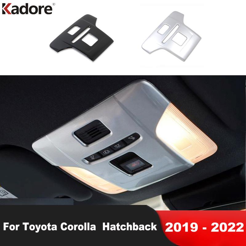 Car Front Roof Reading Light Lamp Panel Cover Trim For Toyota Corolla Hatchback Black Interior Accessories