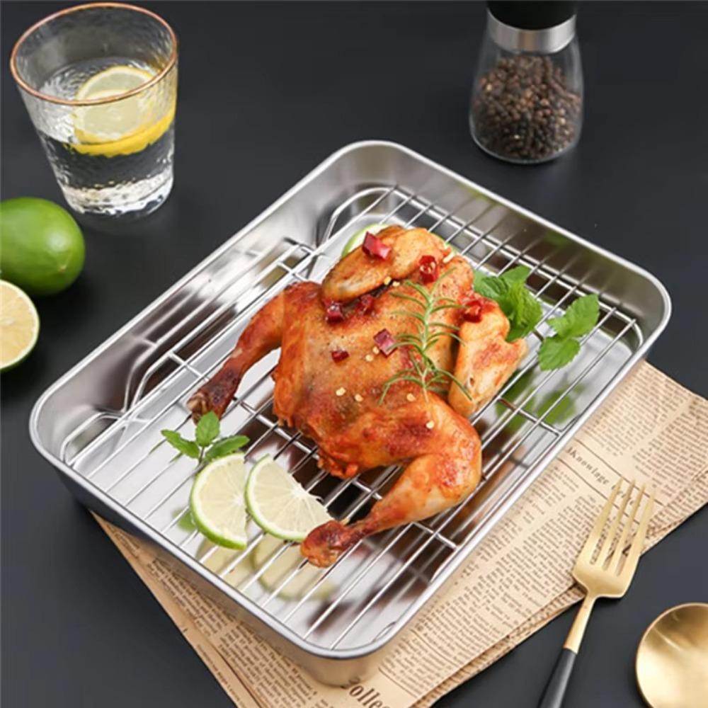 Противень для выпечки из нержавеющей стали 304 Инструменты для выпечки Решетка для охлаждения Высокое качество Поддон для барбекю Духовка