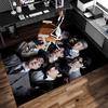 1pc Kpop BTS Print Area Rug - Soft, Washable Non-Slip Indoor Mat for Office Chairs, Living Room, Home Office Decorative Rug