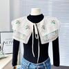 New Chinese Style Stand Lapel False Collar Women Embroidery Faux Half Shirt Blouse Fake Collars Sweater Shirt Detachable Collars