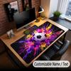 Soccer Theme Custom Mouse Pad Personalized With Name Text Customized Desk Mat For Office Home Decor