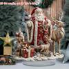 2D Flat Decoration Acrylic Santa and Reindeer Tabletop Display, Tabletop Decoration, Home and Office Decoration with Base, Home Christmas Decoration