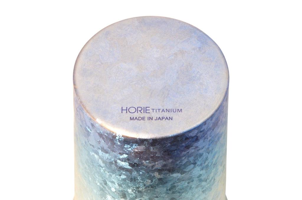 HORIE Made In Niigata Prefecture Titanium Double Tumbler Kiln Light 270cc Gradient Blue Set of 2 T09KM270GBSET Tsubame,