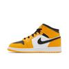 Air Jordan 1 Mid Grade School 'Reverse Yellow Toe' (Unisex) Taxi / White / Black Kids' Basketball Shoes 554725 701