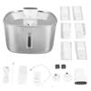 Automatic Cat Water Dispenser Three Water Modes Quiet Pump Wireless Stainless Steel Pet Fountain