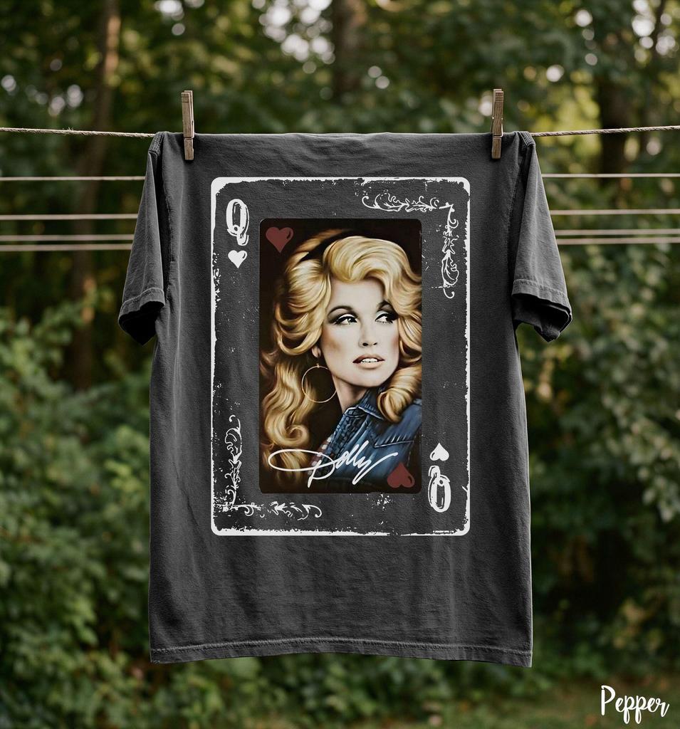 Boy's Casual Cotton Crew Neck T-shirt Dolly Parton Signature Country Queen Vintage Graphic Shirt, Retro Country Music T Shirt, Dollywo Unisex,gift,Top