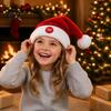 Soft Festive Costume Prop Singing And Dancing Santa Hat, Animated Musical Christmas Hat Swinging Rhythm with Press-to-Activate Motion, Plush
