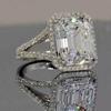 Luxury Crystal Square Cubic Zirconia Wedding Rings for Women Fashion Contracted Design Engagement Bands Female Jewelry