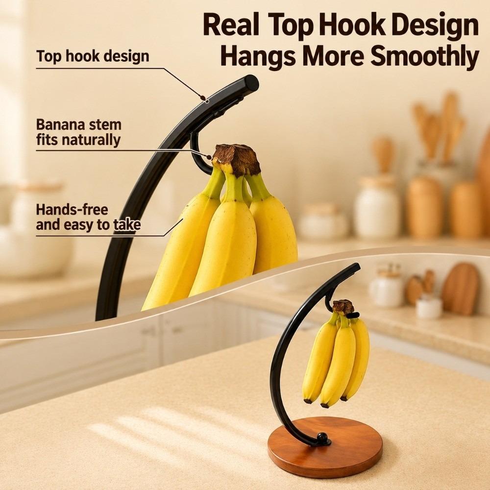 Keeps Bananas Fresh Banana Hanger Iron Banana Hook Rack Banana Holder Stand for Kitchen Countertop