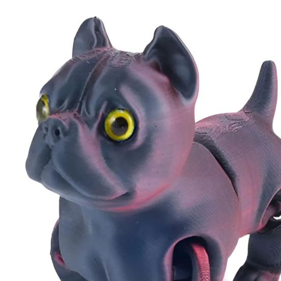 Напечатанная на 3D-принтере модель собаки, игрушка-непоседа, артикулированный щенок с подвижными суставами, гибкое животное, игрушка для снятия стресса, настольный питомец, подарок для коллекционеров, домашний декор