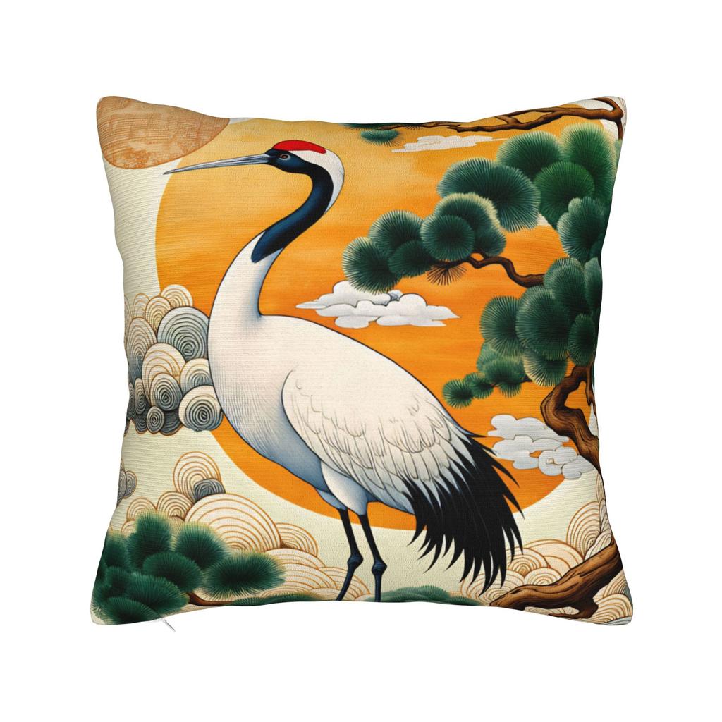 Chinese Style Crane Pillow Cover Fashion Pillow Case For Sofa Home Decor Design Pillowcases Birthday Gift