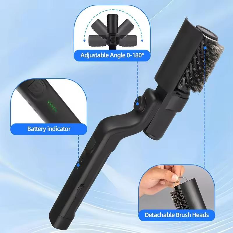 Electric BBQ Brush BBQ Cleaning Brush Angle Adjustable Portable Powerful Cleaning Heavy Oil Brush Outdoor Household CleaningTool