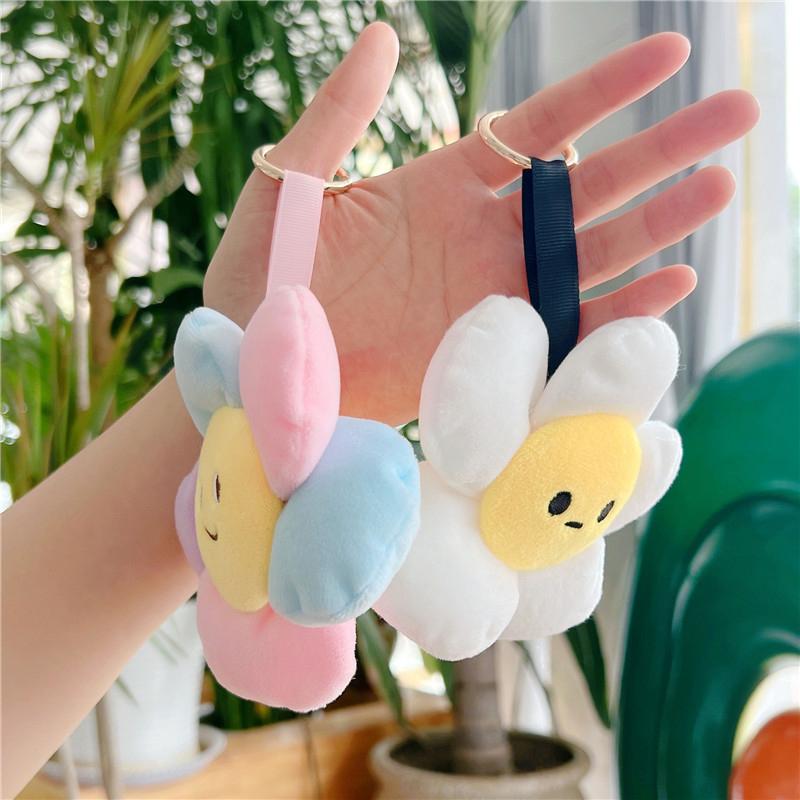 Плюшевые солнечные цветы автомобильные брелки женские женские сумки подвеска брелок аксессуары подарок