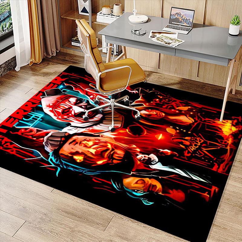 Art the Clown Terrifier Printed Absorbent Washable Carpet, Non-Slip Bathroom Mats, Kitchen Rugs, Yoga Mat,Living Room Entrance, Camping Picnic Rugs