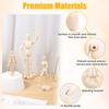 3Pcs Wooden Artist Manikin for Drawing Sketch Flexible Body Joints Human Figures Posable Puppet Models Ornaments Home Decoration