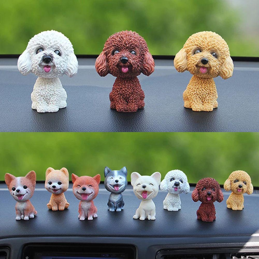 Tabletop Resin Car Decoration Gift Nodding Puppy Toys Car Ornaments Bobblehead Dog Shaking Head Dog