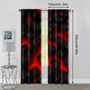 2 шт., Шторы для окон Абстрактный красный и черный градиент Блэкаут Полиэстер Праздничный декор для стен Подходит для использования в помещении