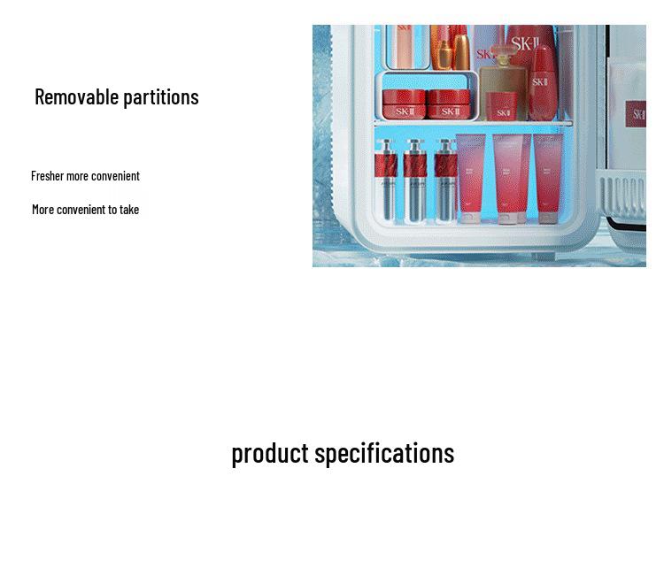 Compact Mini Fridge for Car/Home Use - Single Door, Dual-Purpose for Household & Cosmetic Storage