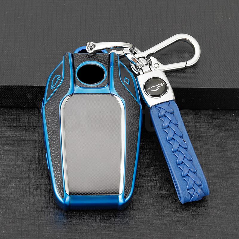 Car LED Display Key Cover Case Leather TPU for BMW G01 X3 X4 G02 G05 X5 G07 X7 G30 G12 G11 G32 G31 5 7 Series I8 I12 I15