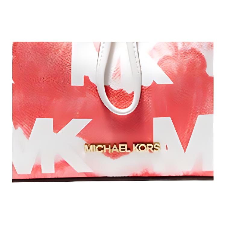 Michael Kors MK Suri Канвасная сумка-ведро с логотипом-буквами, тай-дай, на шнурке, женские сумки, арбузно-красный 35T1GU2C5I-GRAPFRUT-MLT
