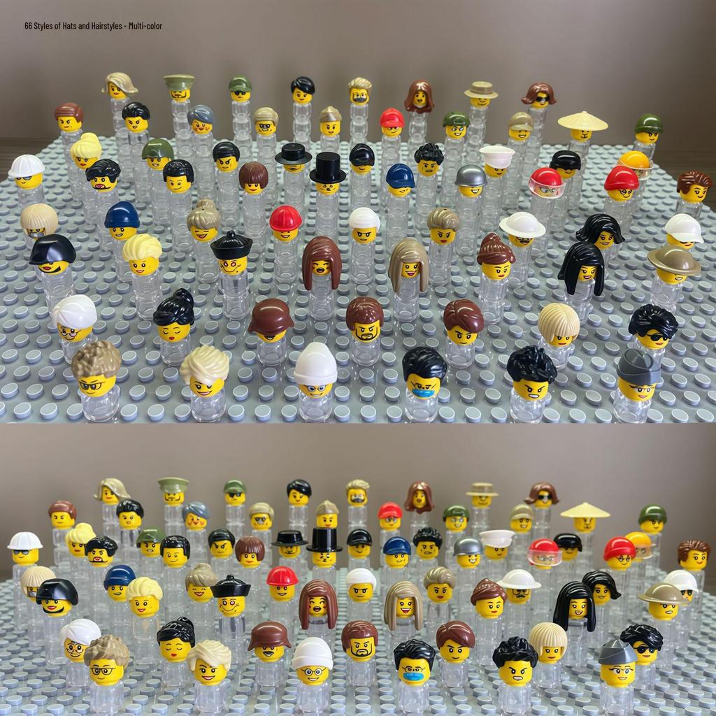 Минифигурки LEGO-совместимые с маленькими пинами, головы-эмодзи, детали MOC, аксессуары 3626 для DIY-построек