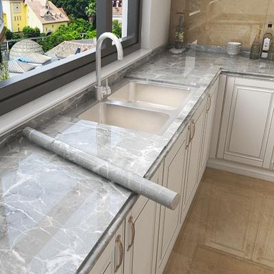 60 см * 1 м/3 м/5 м/наклейка на кухню водонепроницаемая, маслостойкая, огнестойкая, утолщенные мраморные обои, влагостойкая стена, самоклеящаяся наклейка на стену