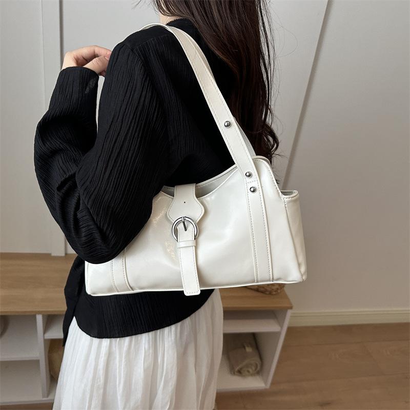 Korean Style Retro Underarm Tote Bag Versatile Commute Shoulder Bag