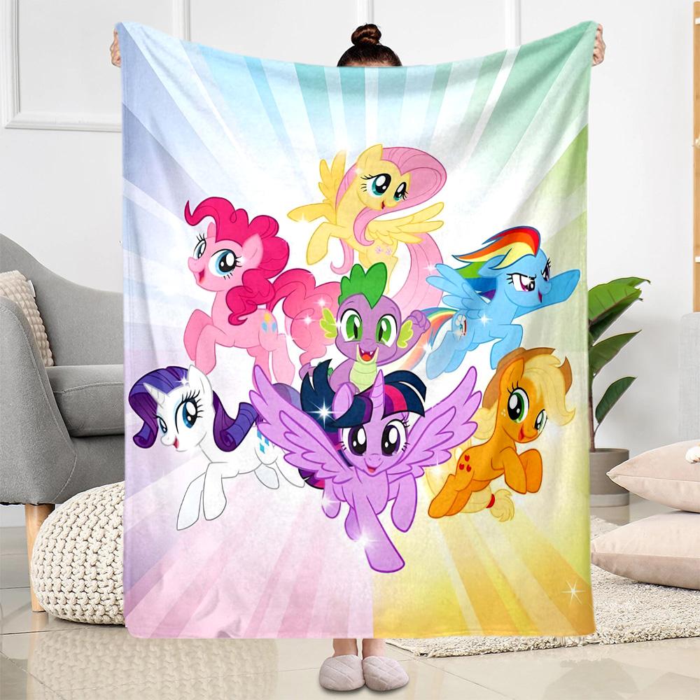 1pc Little Pony Adventure blanket Soft and Warm for Sofa Office Camping Travel Livingroom Great Gift for Friends and Family Comfortable
