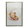 Miś Na Księżycowej Chmurce Miś Na Księżycowej Chmurce, 30X40 Cm, Rama Drewniana Ciemny Brąz, Papier Matowy 230 Gsm