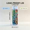 1PC Rainbow Confetti Dense Texture Print 750ml Color Plastic Sports Water Bottle Leakproof Flip Straw Lid Suitable for Sports Office Home Use