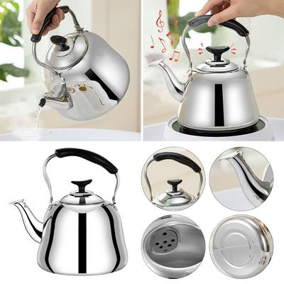 Чайник из нержавеющей стали Утолщенные чайники для воды Прочный свистящий чайник