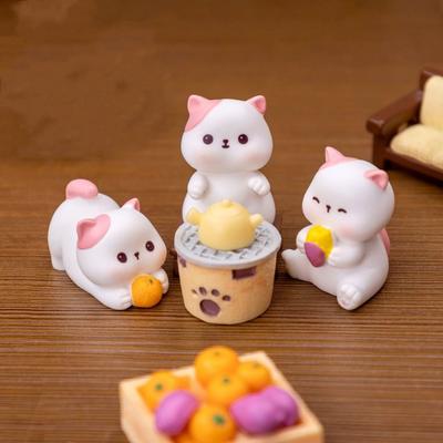 Творческий DIY кукольный домик кошка кукла машина украшение фея миниатюрные фигурки подарок садоводство мини фигурка животных