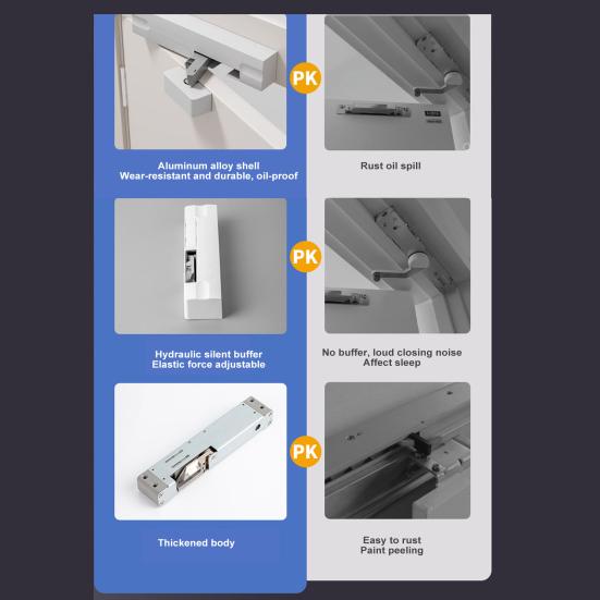 Автоматический доводчик для ворот, полностью регулируемый, прочный, несущий нагрузку, универсальный, простой монтаж, аксессуары для доводчика