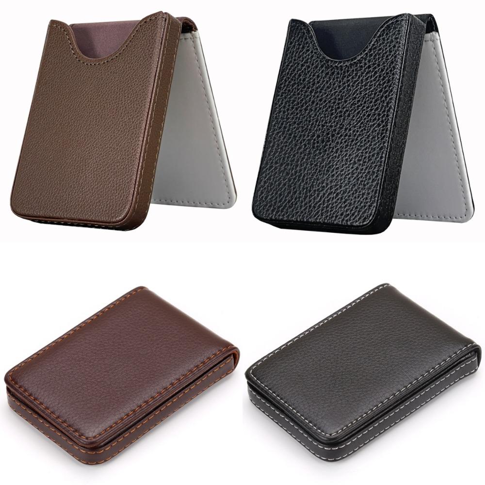 PU Leather Thermal Dye Sublimation Card Case DIY Magnetic Business Card Box  Men Gift