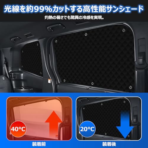 BLUESEATEC Затеняющие шторки для Toyota Voxy и Noah (90-я серия), Совместимо с Noah (Модели R4.1 и более поздние), 4-е поколение, Простая установка и