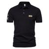 Летние вышитые рубашки поло с короткими рукавами для мужчин, бесплатная глажка, деловые мужские свободные рубашки поло большого размера