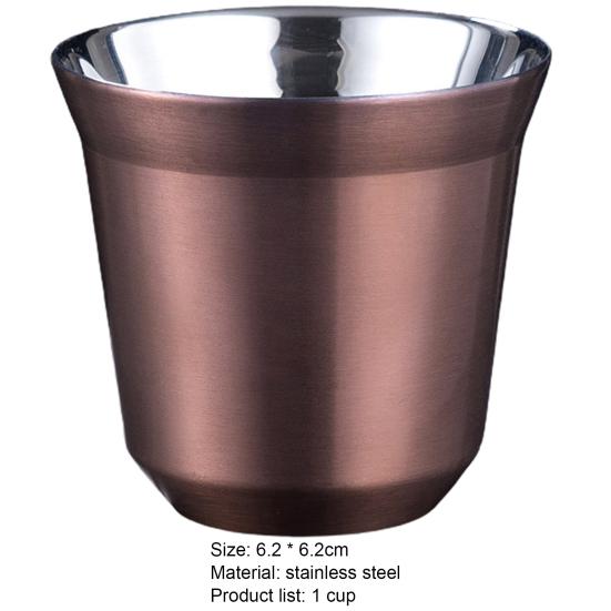 Двухслойная эффективная кофейная чашка на 86 мл, практичная термостойкая чашка для воды из нержавеющей стали, домашняя