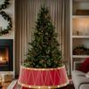 Tree Collar 65cm Artificial Christmas Tree Ring Basket Skirt Home Decor For Indoor Outdoor Living Room Fireplace Porch Patio