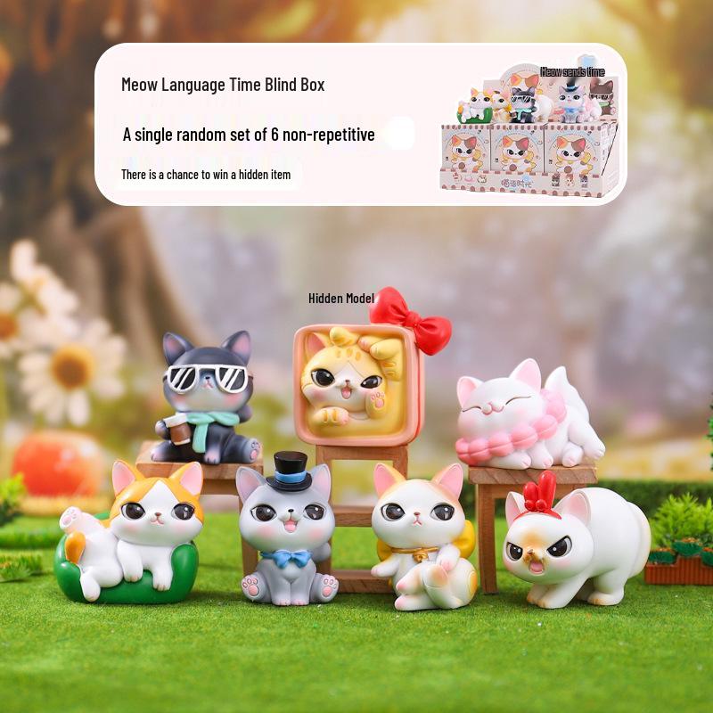 Creative Desktop Ornaments: Soft Cute Kittens Figurines - Home Decoration Gift Collection