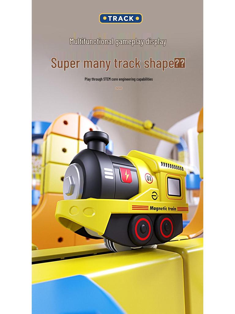 Kids' Magnetic High-Speed Rail Train Track DIY Assembly Toy