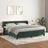 3127682 vidaXL Bed Base and Mattress Dark Green 160x200cm Velvet