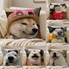 Happy Cute Puppy Smiling Sunshine Cushion Cover Pillowcase Antidustmite living Room Sofa Decor Cushion Room