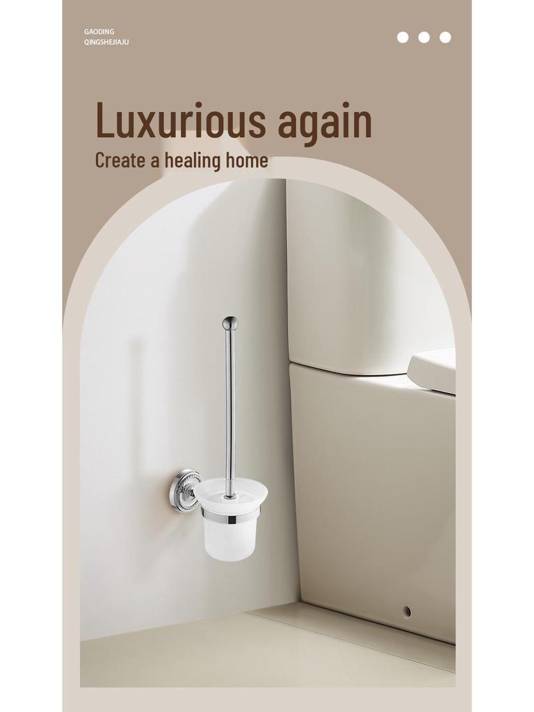 Набор посеребренных полностью медных полотенцедержателей для ванной в европейском стиле