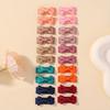 20Pcs/lot Mini Bows Hair Clips for Baby Girls Kids Solid Color Bows Hairpins Barrettes Handmade Headwear Hair Accessories