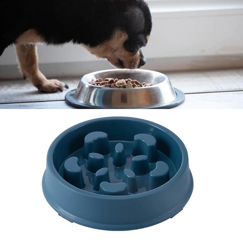 Slow Feeder Dog Bowl Petal Type Prevent Choking Puzzle Slip Resistant Bowl for Pet Supplies Dark