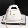 Summer New Retro Chain Diamond Bag Lock Versatile Small Square Bag Crossbody Bag Commuting Women's Bag