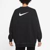 Nike Casual Sport Loose Fit Crew Neck Long Sleeve Sweatshirt Women Tops Black DD5611-010